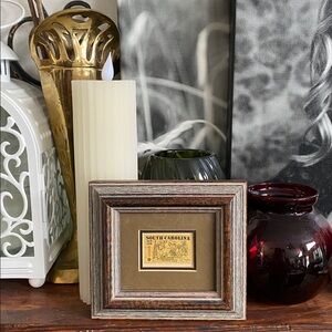 Vintage Framed South Carolina Commemorative Stamp